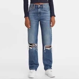 Levi Low pros dark wash ripped jeans